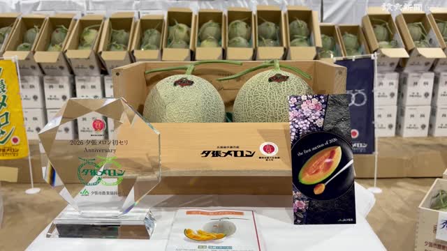 【#動画】夕張メロン初競り、２玉５８０万円で落札
 
#ニュース動画